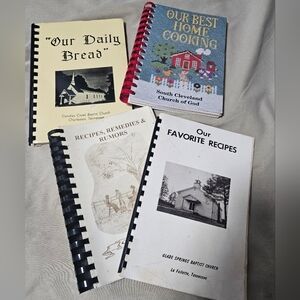 Lot Of Vintage Church CookbooksRecipes!